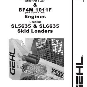 deutz f4m1011f / bf4m1011f engine parts book for gehl sl5635 / sl6635 skid loaders pdf download