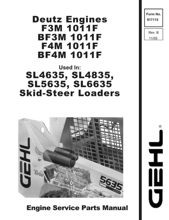 Deutz F3M1011F / BF3M1011F / F4M1011F / BF4M1011F Engine Service Parts Manual PDF Download
