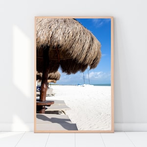 Framed Photography Print Mexico, Wall Art, Art Print Travel Photo, Around the World Series, Beach and sand view in Mexico