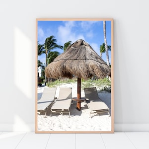 Framed Photography Print Mexico, Wall Art, Art Print Travel Photo, Around the World Series, Beach and sand view in Mexico