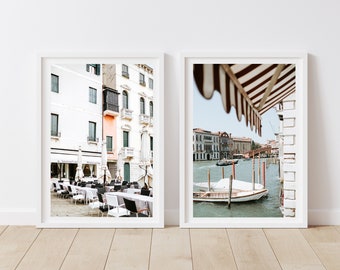 Fotoprints Venetië, Italië (set van 2): reismuurkunst
