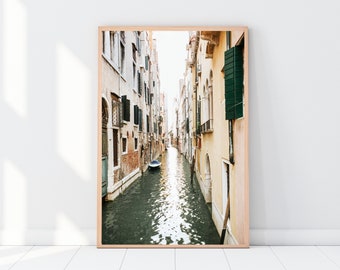 Venedig Kanal Fotografie Druck: Italien Reise Wandkunst