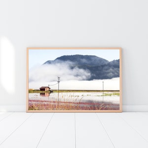 Framed Photography Print, West Coast Canada, Pitt Lake, Wall Art Print, Travel Photo, Around the World, Home Decor,BC, Landscape photography