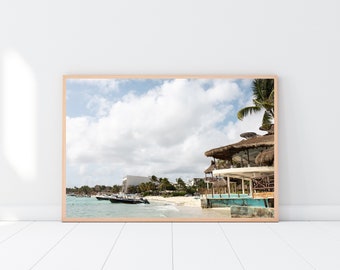 Playa Del Carmen Beach Photography Print: Tropical Mexico Wall Art