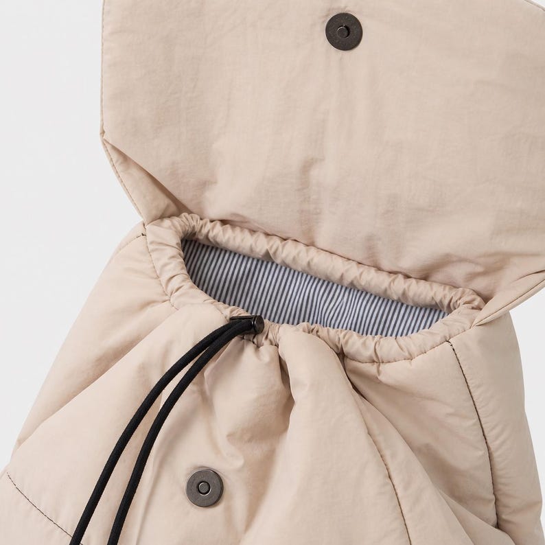 Backpack Sewing Tutorial PDF, Drawstring, DIY Rucksack, Beginner Sewing step-by-step, minimalist everyday bag image 7