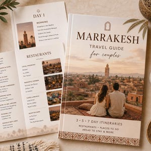 Przewodnik po Marrakeszu dla par | 5-dniowy plan podróży, Mapy Google (wersja cyfrowa do pobrania)