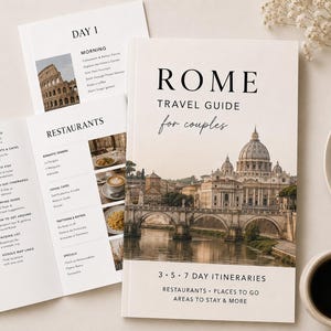 Guida di viaggio di Roma per coppie / Itinerari di 3 giorni (Download digitale)