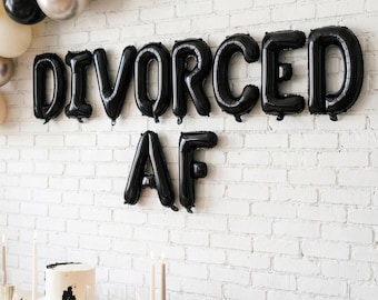 Divorced AF Balloons: Divorce Party Decorations (16 Inch)