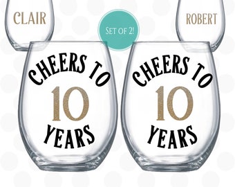 Cheers to 10 years, 10th anniversary gifts for couple, 10th anniversary gift ideas, 10th anniversary gifts, 10th anniversary party gift