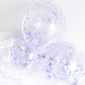 Lavender Lilac Purple Party Decorations Supplies, Sprinkles Ice Cream Donut Theme Birthday Confetti balloon Bridal shower party themed