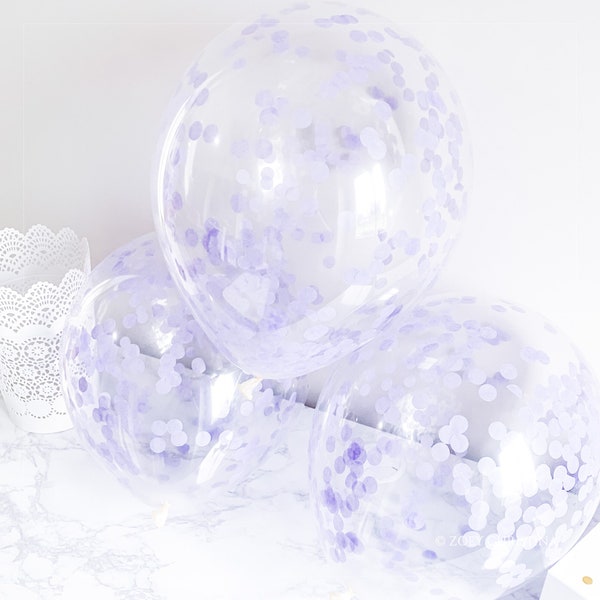 Lavender Lilac Purple Party Decorations Supplies, Sprinkles Ice Cream Donut Theme Birthday Confetti balloon Bridal shower party themed