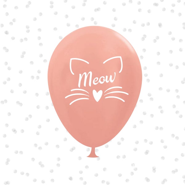 Cat Kitten party decor decorations for her, Cat Birthday party supplies and accessories for bday girl, Kitty Balloon banner garland photo