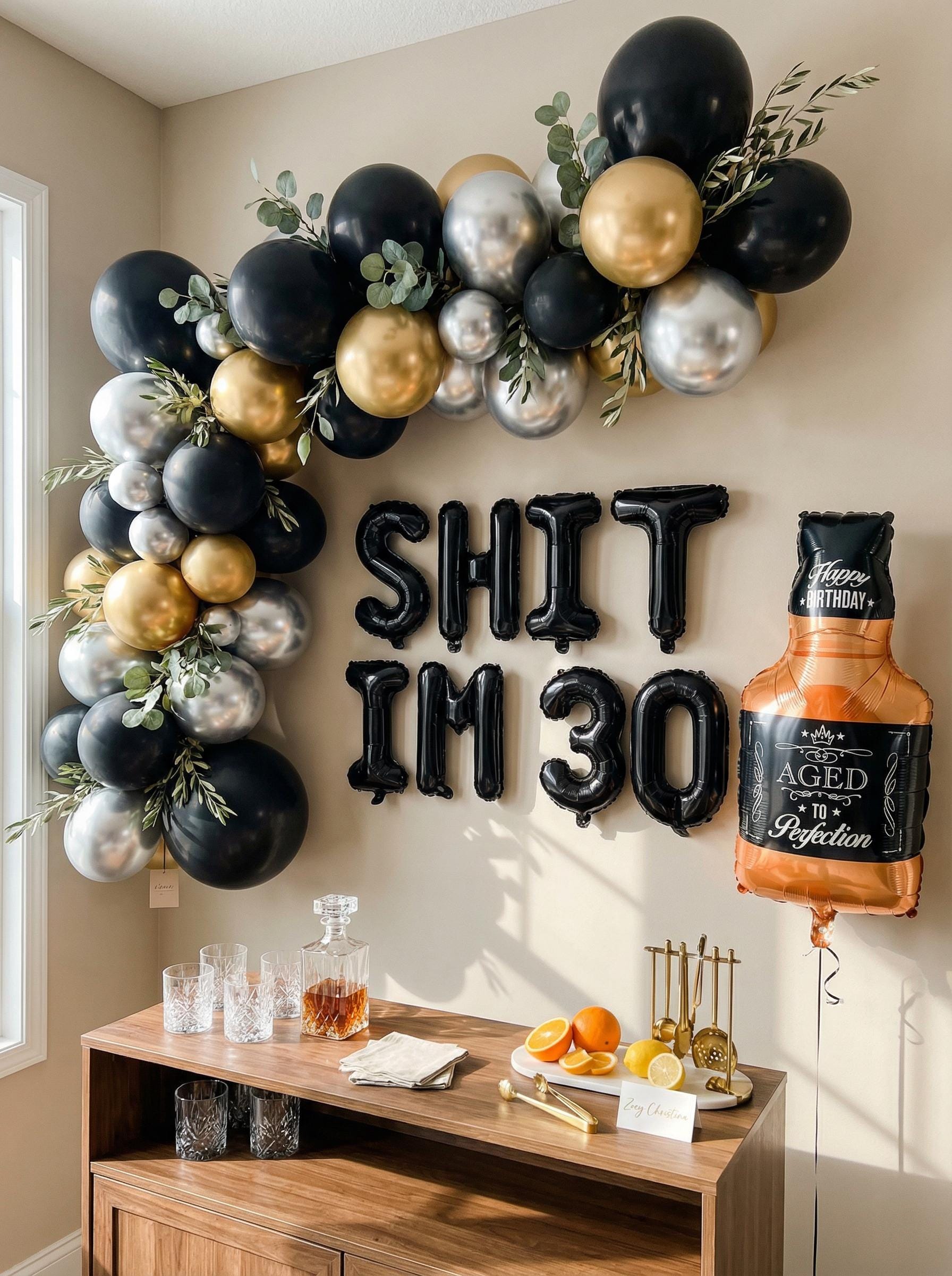 Mens 30th Birthday Balloon Garland Kit: Whiskey Theme Party Decor - Etsy