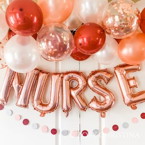 New Nurse Graduation Party Decorations, Nursing School Balloons Garland Banner Decor Party Celebration for Women, Nursing Student Grad Party image 6