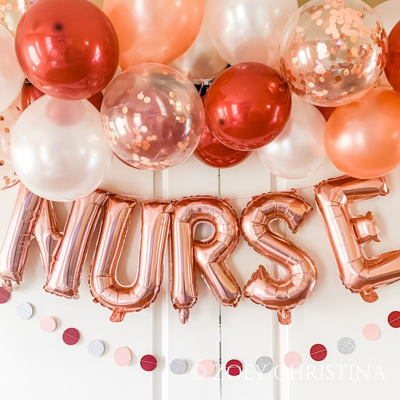 New Nurse Graduation Party Decorations, Nursing School Balloons Garland Banner Decor Party Celebration for Women, Nursing Student Grad Party image 6