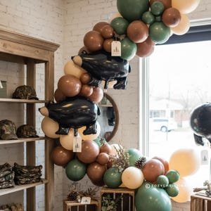 Black Bear Birthday Balloon: Lumberjack Woodland Party Decor image 2