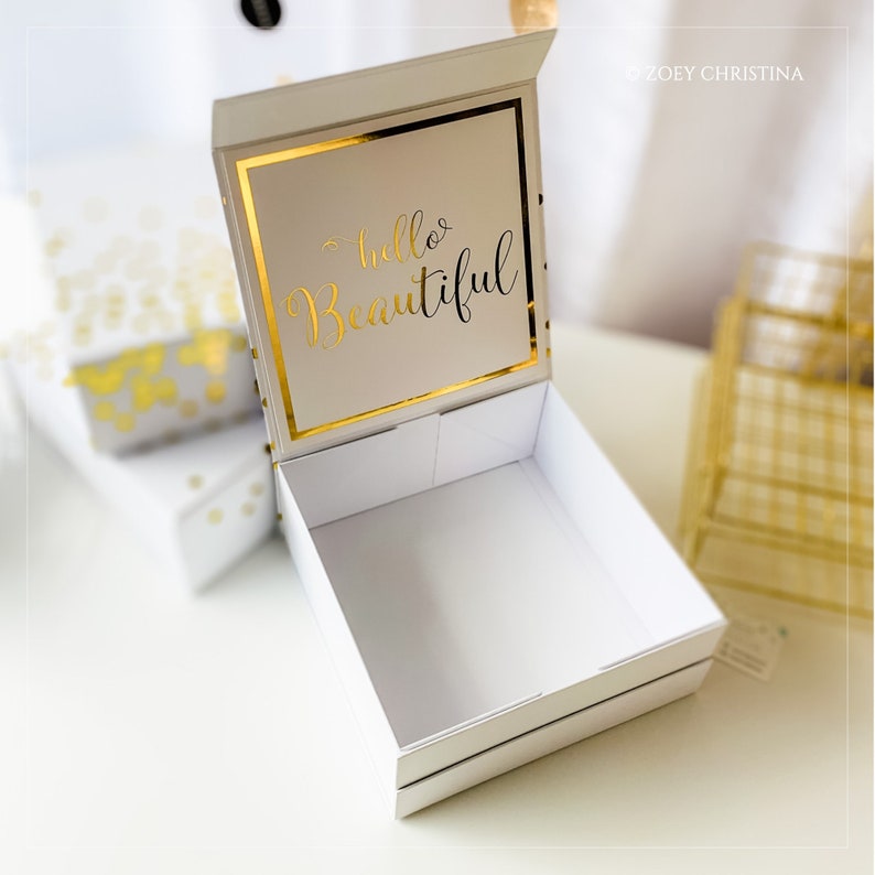 Empty Gift Boxes for Women With Lid Gold Gift Box for Etsy