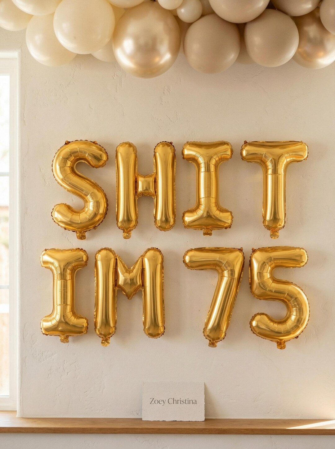 Shit Decarations 75th Birthday Balloon Banner: Shit IM 75 Party Decorations - Etsy