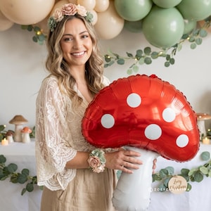 Mushroom Foil Balloon: Woodland Fairy Tale Party Decor