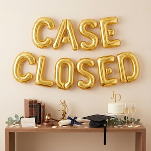 Law School Graduation Balloons: "Case Closed" Party Decor