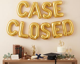 Law School Graduation Balloons: "Case Closed" Party Decor