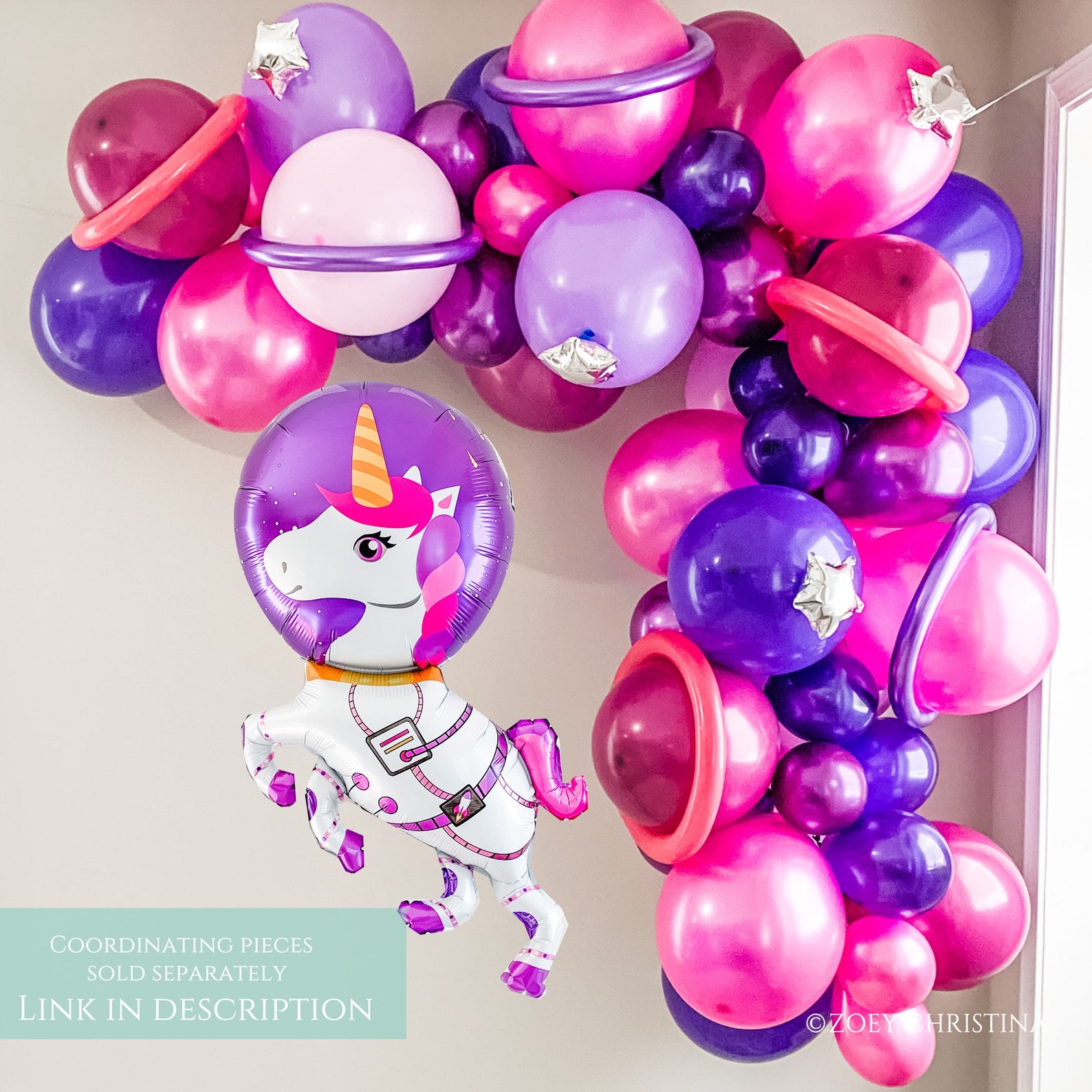 New Outer Space Pink Galaxy Themed Baby Shower Decorations Etsy