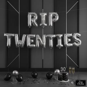 RIP Twenties Balloons: Funny 30th Birthday Party Decor