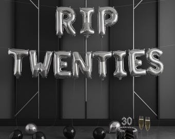 RIP Twenties Balloons: Funny 30th Birthday Party Decor