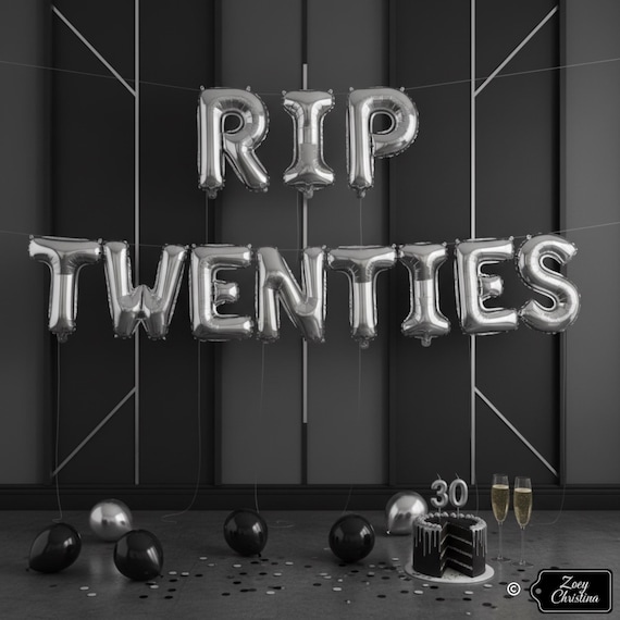 RIP Twenties Balloons: Funny 30th Birthday Party Decor - Etsy