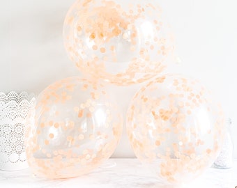 Light Pastel Orange Party Decorations Supplies, Halloween fall thanksgiving Theme Birthday Confetti balloon Bridal shower baby party themed