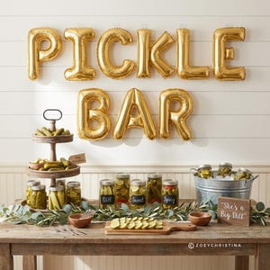 Bord augurk: gouden ballonnen feestdecoratie