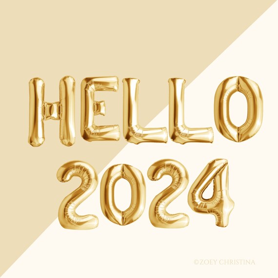 Decoration Nouvel An 2024, Ballons 2024 Noir Happy New Year