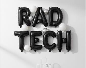Rad Tech Graduation Balloons: Gold Party Decorations (16")