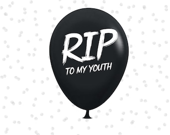 Death to my 20s party decorations, Youth Twenties RIP Party, Black balloon bouquet, RIP to my youth Black balloon party decorations for her