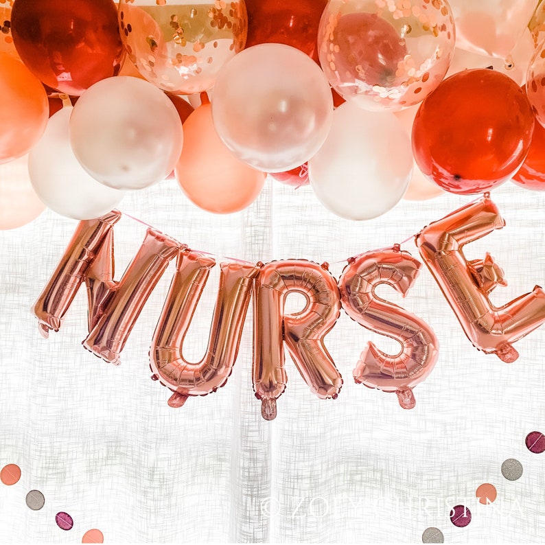 New Nurse Graduation Party Decorations, Nursing School Balloons Garland Banner Decor Party Celebration for Women, Nursing Student Grad Party image 8