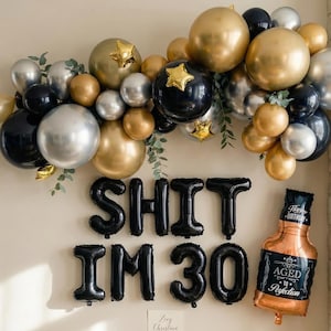 Kit ghirlanda di palloncini per il 30° compleanno da uomo: decorazioni per feste a tema whisky