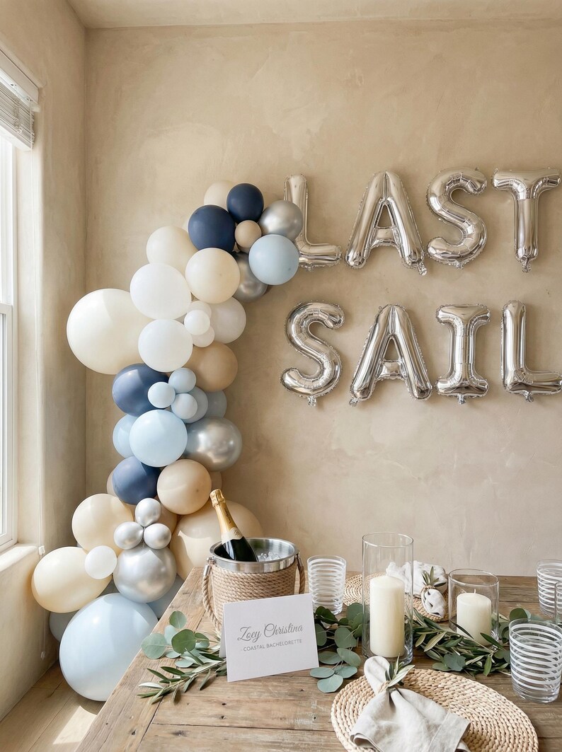 Last Sail Before The Veil Balloons: Bachelorette Nautical Decor afbeelding 3
