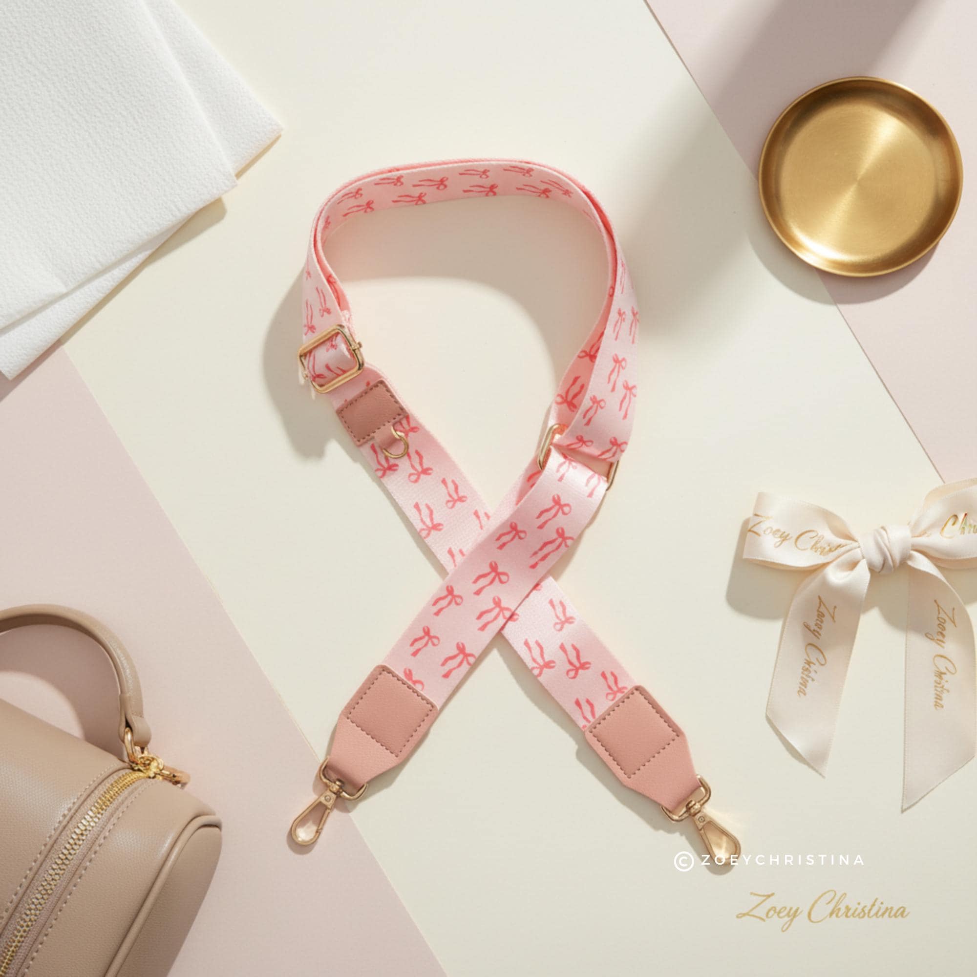 Guitar purse strap. Adjustable. Pink and Yellow AMUMU Pink Floral Cotton Guitar Strap with Vegan Leather  main image 2