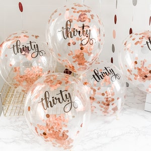 30th Birthday Gold or Rose Gold Confetti Party Decorations for - Etsy