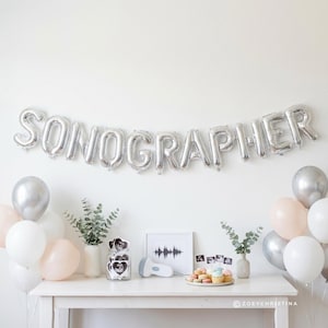 Sonographer Graduation Party Balloons: DMS Gifts, Ultrasound Tech Decor