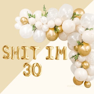 Funny 30th Birthday Party Decorations for women or men, Thirty AF 1994 birthday decor, 30th birthday balloons banner arch backdrop