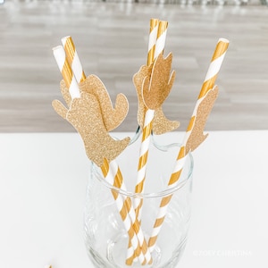 last Ride rodeo bachelorette party decorations Paper Straws hoedown party supplies, Birthday theme, farm theme cowgirl accessories 12pk image 7