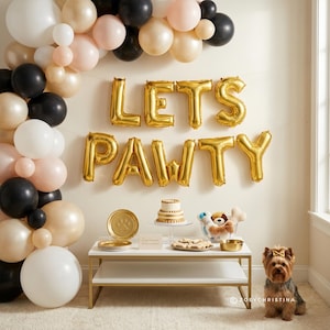 Lets Pawty Balloon Banner: Dog Birthday Party Decor image 2