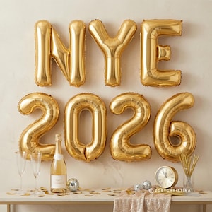 2026 New Year's Eve Balloons: 16" Party Decorations