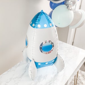 Spaceship Galaxy Birthday Party balloon decorations, Space ship balloon party decorations for her him, space themed twinkle bday night image 6