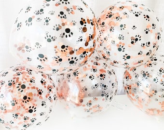 Paw Print Confetti Balloons: Vet Graduation Party Decor