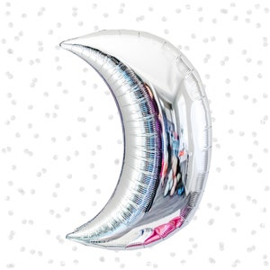 New Moon Galaxy Birthday Party balloon decorations, Space ship Moon balloon party decorations for her him, space themed twinkle bday night image 6