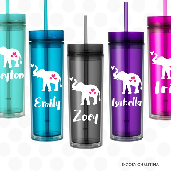 Elephant Gifts for Girls /& Women Onebttl for Birthday Thanksgiving Silver-Blue Gradient Glitter Insulated Stainless Steel Water Bottle Christmas