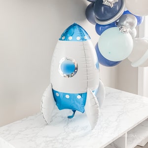 Spaceship Galaxy Birthday Party balloon decorations, Space ship balloon party decorations for her him, space themed twinkle bday night Rocketship