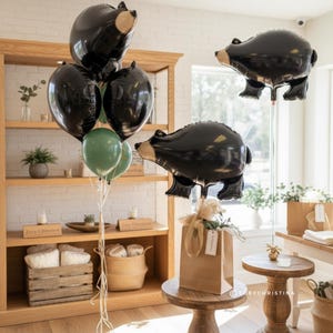 Black Bear Birthday Balloon: Lumberjack Woodland Party Decor image 6